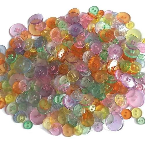 100 Stück 1–3 cm runde Harzknöpfe, gemischte Farben, Knopfmalerei für Kinder, 2/4 Löcher, Knopf für Heimwerker, Nähzubehör, transparente Serie, 100 Stück, ca. 40 g 100 Stück 1–3 cm runde Harzknöpfe, gemischte Farben, Knopfmalerei für Kinder, 2/4 Löcher, Knopf für Heimwerker, Nähzubehör, transparente Serie, 100 Stück, ca. 40 g von AYHTUD