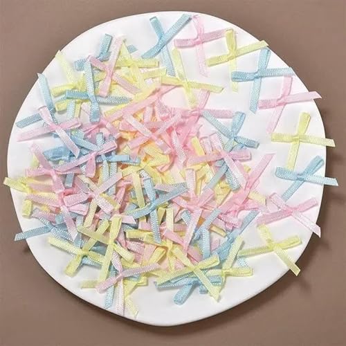 100 Stück Mini-Satinbänder, Blumen, Schleifen, Krawatten für Heimwerker, Bastelarbeiten, Scrapbooking, Verzierungen, Zubehör, Haustiere, Haare, Kleidung, Dekoration, 10–100 Stück, 2,5 x 100 Stück Mini-Satinbänder, Blumen, Schleifen, Krawatten für Heimwerker, Bastelarbeiten, Scrapbooking, Verzierungen, Zubehör, Haustiere, Haare, Kleidung, Dekoration, 10–100 Stück, 2,5 x von AYHTUD