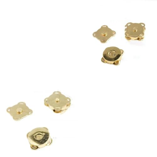 10er-Set Metall-Druckknöpfe, Magnetknöpfe, Näh-Magnetverschlüsse, Verschlüsse, Schnallen für Kleidung, Taschen, DIY-Bastelzubehör, 10–18 mm, Gold, 15 mm von AYHTUD