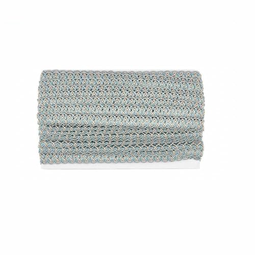12 m/13 Yards Golden Gimp Zopfbesatz, 15 mm/0,6 Zoll dekorativer gewebter Zopfbesatz zum Nähen von Tausendfüßler-Spitzenband aus Polyesterpolstern-AECH04-00159-S von AYHTUD