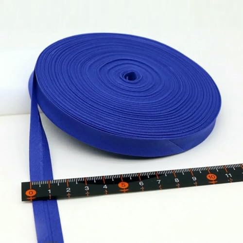 12 mm (1/2 Zoll) schmales, gebügeltes, einfach gefaltetes, einfarbiges Schrägband aus Baumwolle, DIY-Band, Kleidungsstück, Steppdecke, Basteln, Nähzubehör, 12–12 mm x 5 Mete von AYHTUD