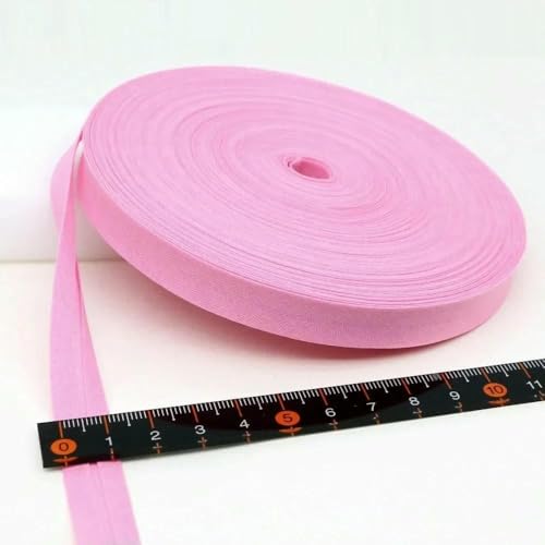 12 mm (1/2 Zoll) schmales, gebügeltes, einfach gefaltetes, einfarbiges Schrägband aus Baumwolle, DIY-Band, Kleidungsstück, Steppdecke, Basteln, Nähzubehör, 13–12 mm x 5 Mete von AYHTUD