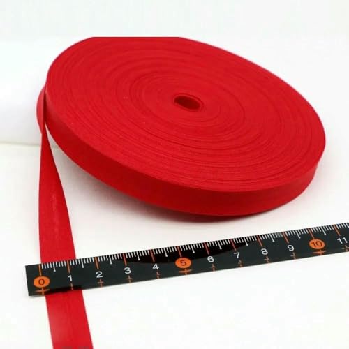 12 mm (1/2 Zoll) schmales, gebügeltes, einfach gefaltetes, einfarbiges Schrägband aus Baumwolle, DIY-Band, Kleidungsstück, Steppdecke, Basteln, Nähzubehör, 17–12 mm x 5 Mete von AYHTUD