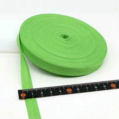 12 mm (1/2 Zoll) schmales, gebügeltes, einfach gefaltetes, einfarbiges Schrägband aus Baumwolle, DIY-Band, Kleidungsstück, Steppdecke, Basteln, Nähzubehör, 22–12 mm x 5 Mete von AYHTUD
