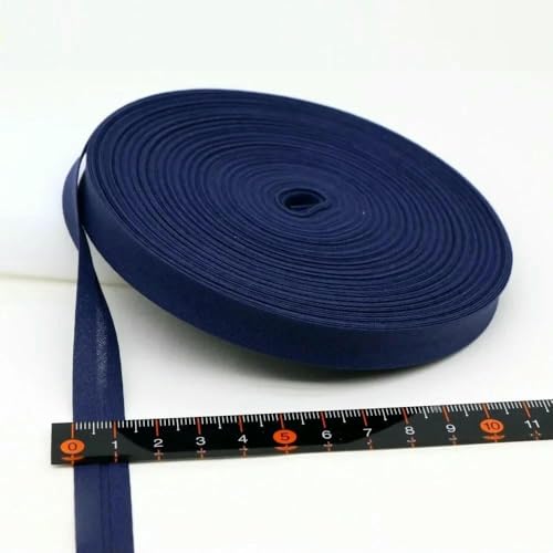 12 mm (1/2 Zoll) schmales, gebügeltes, einfach gefaltetes, einfarbiges Schrägband aus Baumwolle, DIY-Band, Kleidungsstück, Steppdecke, Basteln, Nähzubehör, 24–12 mm x 5 Mete von AYHTUD