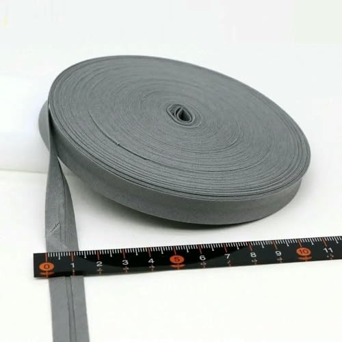 12 mm (1/2 Zoll) schmales, gebügeltes, einfach gefaltetes, einfarbiges Schrägband aus Baumwolle, DIY-Band, Kleidungsstück, Steppdecke, Basteln, Nähzubehör, 29–12 mm x 5 Mete von AYHTUD