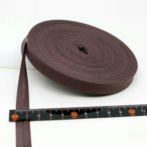 12 mm (1/2 Zoll) schmales, gebügeltes, einfach gefaltetes, einfarbiges Schrägband aus Baumwolle, DIY-Band, Kleidungsstück, Steppdecke, Basteln, Nähzubehör, 31–12 mm x 5 Mete von AYHTUD