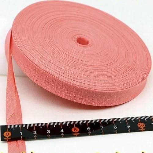12 mm (1/2 Zoll) schmales, gebügeltes, einfach gefaltetes, einfarbiges Schrägband aus Baumwolle, DIY-Band, Kleidungsstück, Steppdecke, Basteln, Nähzubehör, 34–12 mm x 5 Mete von AYHTUD