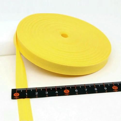 12 mm (1/2 Zoll) schmales, gebügeltes, einfach gefaltetes, einfarbiges Schrägband aus Baumwolle, DIY-Band, Kleidungsstück, Steppdecke, Basteln, Nähzubehör-07-12 mm x 5 Meter von AYHTUD