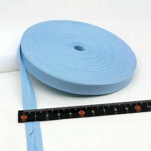12 mm (1/2 Zoll) schmales, gebügeltes, einfach gefaltetes Schrägband aus Baumwolle in Vollfarbe, DIY-Band, Kleidungsstück, Steppdecke, Basteln, Nähzubehör, 10–12 mm x 5 Mete von AYHTUD