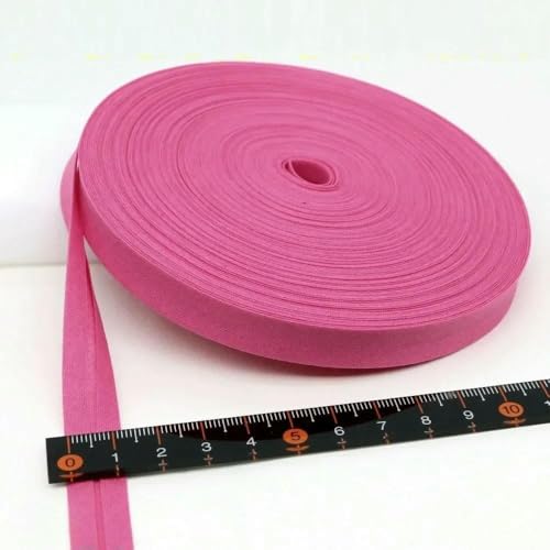 12 mm (1/2 Zoll) schmales, gebügeltes, einfach gefaltetes Schrägband aus Baumwolle in Vollfarbe, DIY-Band, Kleidungsstück, Steppdecke, Basteln, Nähzubehör, 16–12 mm x 5 Mete von AYHTUD