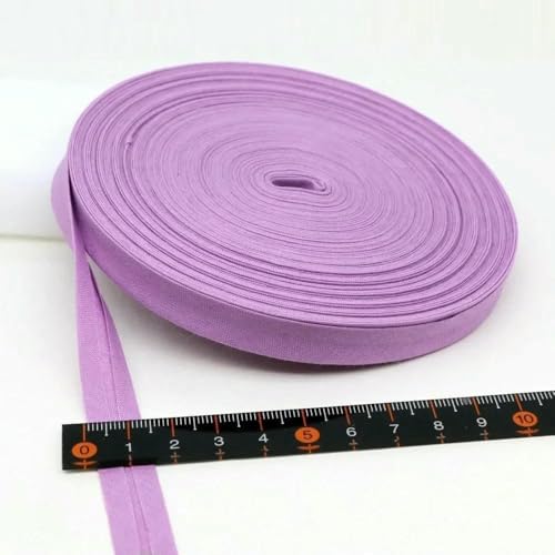 12 mm (1/2 Zoll) schmales, gebügeltes, einfach gefaltetes Schrägband aus Baumwolle in Vollfarbe, DIY-Band, Kleidungsstück, Steppdecke, Basteln, Nähzubehör, 20–12 mm x 5 Mete von AYHTUD