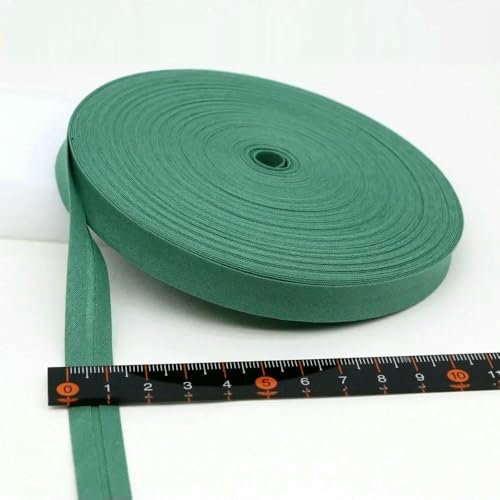 12 mm (1/2 Zoll) schmales, gebügeltes, einfach gefaltetes Schrägband aus Baumwolle in Vollfarbe, DIY-Band, Kleidungsstück, Steppdecke, Basteln, Nähzubehör, 25–12 mm x 5 Mete von AYHTUD