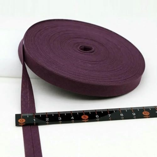 12 mm (1/2 Zoll) schmales, gebügeltes, einfach gefaltetes Schrägband aus Baumwolle in Vollfarbe, DIY-Band, Kleidungsstück, Steppdecke, Basteln, Nähzubehör, 33–12 mm x 5 Mete von AYHTUD