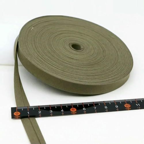 12 mm (1/2 Zoll) schmales, gebügeltes, einfach gefaltetes Schrägband aus Baumwolle in Vollfarbe, DIY-Band, Kleidungsstück, Steppdecke, Basteln, Nähzubehör, 35–12 mm x 5 Mete von AYHTUD