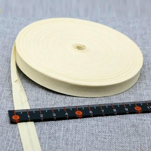 12 mm (1/2 Zoll) schmales, gebügeltes, einfach gefaltetes Schrägband aus Baumwolle in Vollfarbe, DIY-Band, Kleidungsstück, Steppdecke, Basteln, Nähzubehör-04-12 mm x 5 Meter von AYHTUD