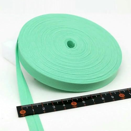 12 mm (1/2 Zoll) schmales, gebügeltes, einfach gefaltetes Schrägband aus Baumwolle in Vollfarbe, DIY-Band, Kleidungsstück, Steppdecke, Basteln, Nähzubehör-06-12 mm x 5 Meter von AYHTUD