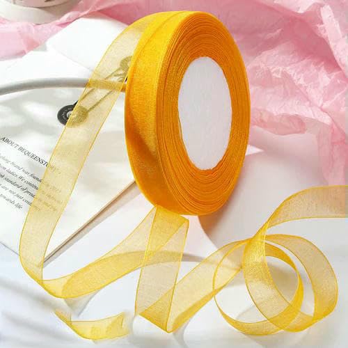 12 mm – 40 mm, 45,7 m, Organzaband zum Verpacken, für Weihnachtsfeiern, Zuhause, DIY-Verpackungen, Hochzeitsdekorationsbänder, handgefertigter Stoff, goldfarben 12 mm – 40 mm, 45,7 m, Organzaband zum Verpacken, für Weihnachtsfeiern, Zuhause, DIY-Verpackungen, Hochzeitsdekorationsbänder, handgefertigter Stoff, goldfarben von AYHTUD