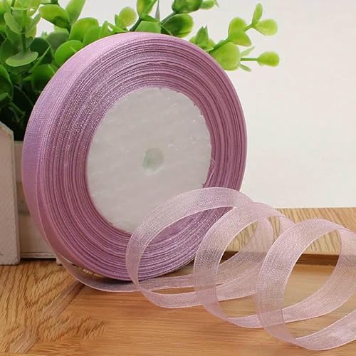 12 mm transparente Organzabänder, 45,7 m/Rolle, DIY, handgefertigt, Bastelstoff, Weihnachten, Halloween, Hochzeitsfeier, Geschenkband, 1045, Rosa, Lila, 12 mm breit 12 mm transparente Organzabänder, 45,7 m/Rolle, DIY, handgefertigt, Bastelstoff, Weihnachten, Halloween, Hochzeitsfeier, Geschenkband, 1045, Rosa, Lila, 12 mm breit von AYHTUD