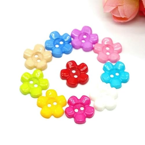 15 mm Knöpfe, Scrapbook-Blume, 2 Löcher, Nähzubehör, DIY-Nähzubehör, für Kleidung, Knöpfe zum Basteln, 50 Stück 15 mm Knöpfe, Scrapbook-Blume, 2 Löcher, Nähzubehör, DIY-Nähzubehör, für Kleidung, Knöpfe zum Basteln, 50 Stück von AYHTUD