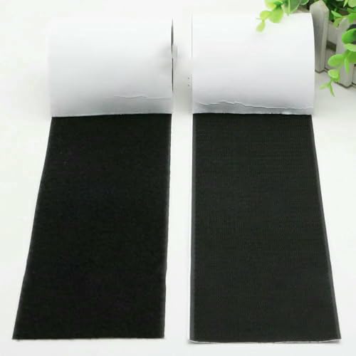 150 mm starkes selbstklebendes Verschlussband mit Klettverschluss, Gummiband, Aufkleberband mit Kleber für Heimwerker, schwarz, 5 m Schlaufe 150 mm starkes selbstklebendes Verschlussband mit Klettverschluss, Gummiband, Aufkleberband mit Kleber für Heimwerker, schwarz, 5 m Schlaufe von AYHTUD