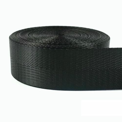 2/3/4/5/10 m, 20–50 mm, Nylon-Gurtband, Fischgrätenmuster, Rucksackgurt, Schrägband, Nähzubehör, Schwarz, 32 mm, 2 Meter 2/3/4/5/10 m, 20–50 mm, Nylon-Gurtband, Fischgrätenmuster, Rucksackgurt, Schrägband, Nähzubehör, Schwarz, 32 mm, 2 Meter von AYHTUD