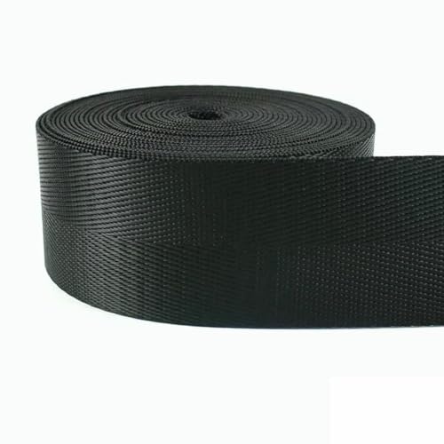 2/3/4/5/10 m, 20–50 mm, Nylon-Gurtband, Fischgrätenmuster, Rucksackgurt, Schrägband, Nähzubehör, Schwarz, 38 mm, 10 Meter von AYHTUD