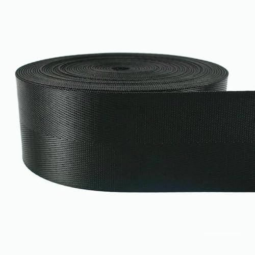 2/3/4/5/10 m, 20–50 mm, Nylon-Gurtband, Fischgrätenmuster, Rucksackgurt, Schrägband, Nähzubehör, Schwarz, 50 mm, 10 Meter von AYHTUD
