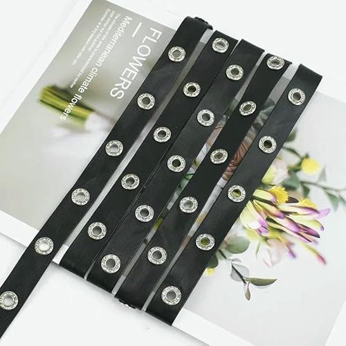 2/4/10 m, 10–20 mm, schwarze Nieten, PU-Lederband, Seile, Taschengurt, Armband, Kordel, Gürtel, dekoratives DIY-Nähzubehör, F-Silber, 2 cm, 2 Meter 2/4/10 m, 10–20 mm, schwarze Nieten, PU-Lederband, Seile, Taschengurt, Armband, Kordel, Gürtel, dekoratives DIY-Nähzubehör, F-Silber, 2 cm, 2 Meter von AYHTUD