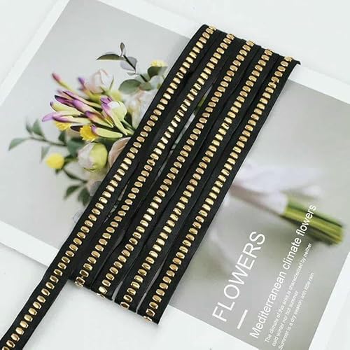 2/4/10 m, 10–20 mm, schwarze Nieten, PU-Lederband, Seile, Taschengurt, Armband, Kordel, Gürtel, dekoratives DIY-Nähzubehör, G-Gold, 15 mm, 10 Meter 2/4/10 m, 10–20 mm, schwarze Nieten, PU-Lederband, Seile, Taschengurt, Armband, Kordel, Gürtel, dekoratives DIY-Nähzubehör, G-Gold, 15 mm, 10 Meter von AYHTUD