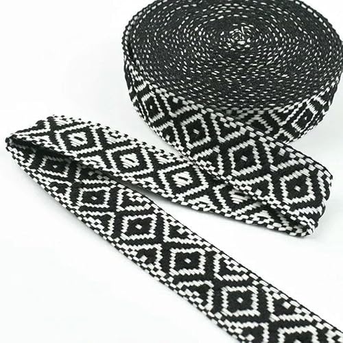 2/4/8 m, 25 mm, ethnisches Baumwollgurtband, 1,5 mm dick, Jacquard-Spitzenband für Taschen, Riemen, Gürtel, Kleidungsstücke, Schuhe, Nähband, DIY-Zubehör, Schwarz, 25 mm, 2 Meter 2/4/8 m, 25 mm, ethnisches Baumwollgurtband, 1,5 mm dick, Jacquard-Spitzenband für Taschen, Riemen, Gürtel, Kleidungsstücke, Schuhe, Nähband, DIY-Zubehör, Schwarz, 25 mm, 2 Meter von AYHTUD