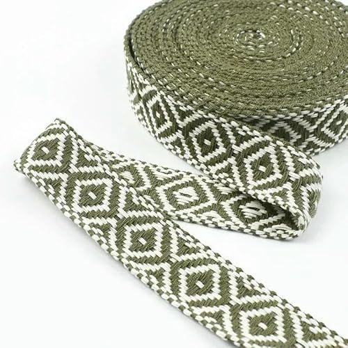 2/4/8 m, 25 mm, ethnisches Baumwollgurtband, 1,5 mm dick, Jacquard-Spitzenband für Taschen, Riemen, Gürtel, Kleidungsstücke, Schuhe, Nähband, DIY-Zubehör – Olivgrün – 25 mm – 8 2/4/8 m, 25 mm, ethnisches Baumwollgurtband, 1,5 mm dick, Jacquard-Spitzenband für Taschen, Riemen, Gürtel, Kleidungsstücke, Schuhe, Nähband, DIY-Zubehör – Olivgrün – 25 mm – 8 von AYHTUD