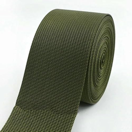 2/5/10 m, 20–50 mm, armeegrünes Nylon-Gurtband für Taschen, Rucksackgurte, Band, Schrägband, DIY-Nähzubehör, Armeegrün, 50 mm, 10 Meter von AYHTUD