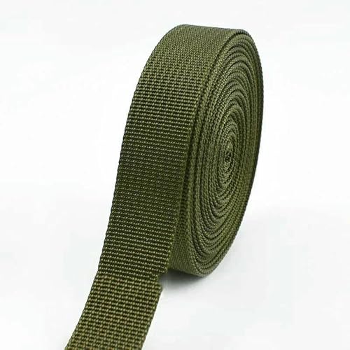 2/5/10 m, 20–50 mm, armeegrünes Nylon-Gurtband für Taschen, Rucksackgurte, Band, Schrägband, DIY-Nähzubehör – armeegrün – 20 mm – 2 Meter 2/5/10 m, 20–50 mm, armeegrünes Nylon-Gurtband für Taschen, Rucksackgurte, Band, Schrägband, DIY-Nähzubehör – armeegrün – 20 mm – 2 Meter von AYHTUD