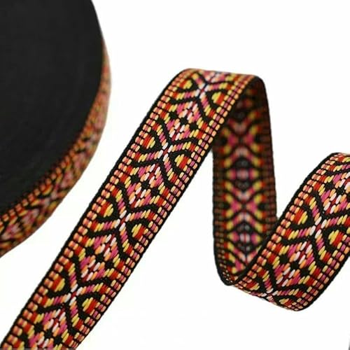 2/5/10 m, 25 mm, ethnisches Jacquard-Gurtband zum Nähen von Taschengurten, Bändern, Kleidungsstücken, Hüten, Schrägband, DIY-Schneiderzubehör, 20–25 mm, 5 Meter 2/5/10 m, 25 mm, ethnisches Jacquard-Gurtband zum Nähen von Taschengurten, Bändern, Kleidungsstücken, Hüten, Schrägband, DIY-Schneiderzubehör, 20–25 mm, 5 Meter von AYHTUD