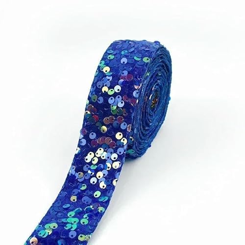 2/5 Yards 38 mm Pailletten-Spitzenbesatz, Stoffband, Bühnenkleid-Dekoration, Polyester-Gurtband, handgefertigtes Kunsthandwerk, Nähzubehör, 8–38 mm, 5 Yards von AYHTUD