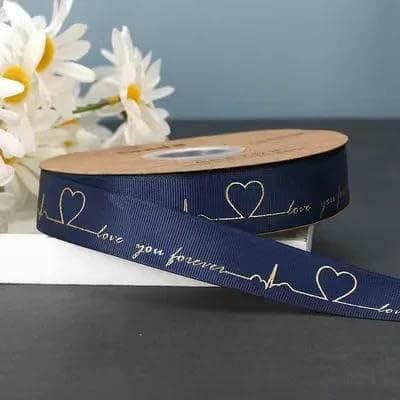 2,5 cm Satinband, 32 Meter, Geschenkband, Hochzeiten, Partyeinladungen, DIY-Blumendekorationen, gewebtes Band, Dunkelblau B-32 Meter von AYHTUD