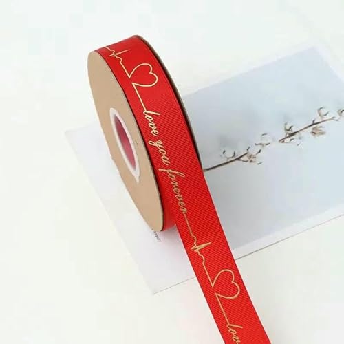2,5 cm Satinband, 32 Meter, Geschenkband für Hochzeiten, Partyeinladungen, DIY-Blumendekorationen, gewebtes Band, Rot B-32 Meter von AYHTUD