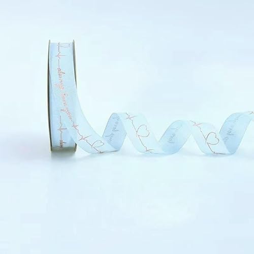 2,5 cm Satinband, 32 Meter, Geschenkband für Hochzeiten, Partyeinladungen, DIY-Blumendekorationen, gewebtes Band, blau B-32 Meter von AYHTUD