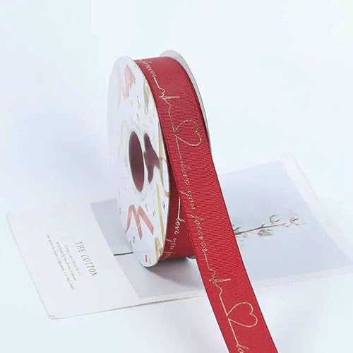 2,5 cm Satinband, 32 Meter, Geschenkband für Hochzeiten, Partyeinladungen, DIY-Blumendekorationen, gewebtes Band, weinrot B-32 Meter von AYHTUD
