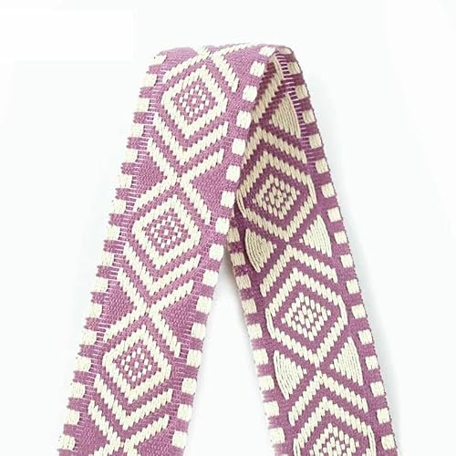 2–10 m, 38 mm, Jacquard-Polyester-Baumwollband, Canvas-Taschengurt, Gürtel, dekoratives Schrägband, Nähzubehör, RD603, Rot, 10 Meter von AYHTUD