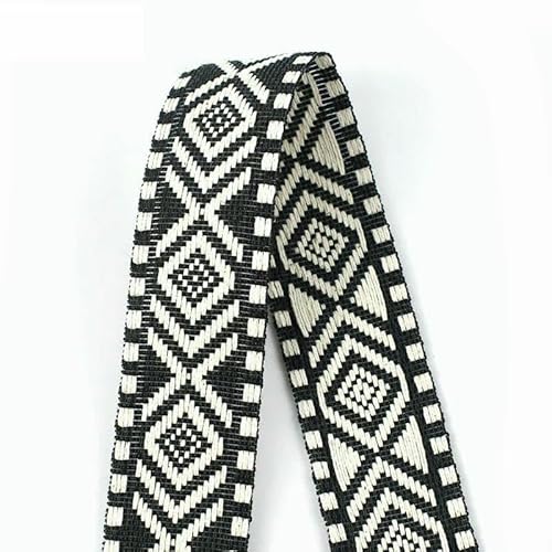 2–10 m, 38 mm, Jacquard-Polyester-Baumwollband, Canvas-Taschengurt, Gürtel, dekoratives Schrägband, Nähzubehör, RD603, Schwarz, 3,0 Meter 2–10 m, 38 mm, Jacquard-Polyester-Baumwollband, Canvas-Taschengurt, Gürtel, dekoratives Schrägband, Nähzubehör, RD603, Schwarz, 3,0 Meter von AYHTUD