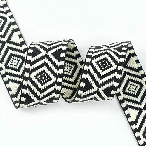 2–10 m, 38 mm, Jacquard-Polyester-Baumwollband, Canvas-Taschengurt, Gürtel, dekoratives Schrägband, Nähzubehör, RD707-500Schwarz, 5 Meter 2–10 m, 38 mm, Jacquard-Polyester-Baumwollband, Canvas-Taschengurt, Gürtel, dekoratives Schrägband, Nähzubehör, RD707-500Schwarz, 5 Meter von AYHTUD