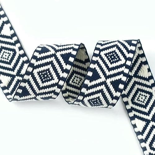 2–10 m, 38 mm, Jacquard-Polyester-Baumwollband, Canvas-Taschengurt, Gürtel, dekoratives Schrägband, Nähzubehör, RD707-504, Marineblau, 3,0 Meter 2–10 m, 38 mm, Jacquard-Polyester-Baumwollband, Canvas-Taschengurt, Gürtel, dekoratives Schrägband, Nähzubehör, RD707-504, Marineblau, 3,0 Meter von AYHTUD