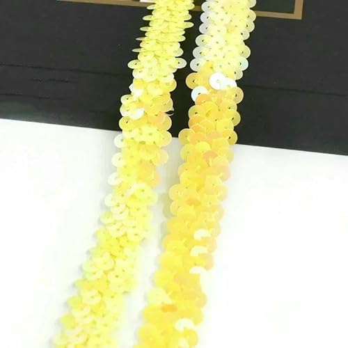 2–20 m, 2 cm, Pailletten-Spitzenstoff, elastisches Band für Tanzkleider, Dekoration, Spitzenbesätze, Stretchband, Kleidungsbesatz, Band, DIY-Zubehör, Lasergold, 2 cm, 10 Meter von AYHTUD