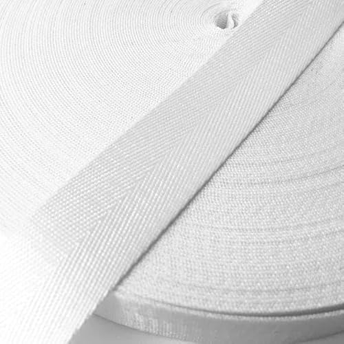 2 Meter 1"(25mm) Gurt Nylon Gurtband Fischgrätenmuster Rucksackgurt Nähtasche Gürtel Zubehör-Weiß von AYHTUD