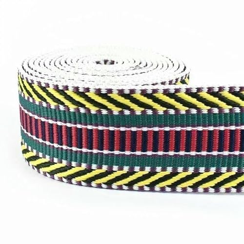 2 Meter 38 mm Jacquard-Gurtband für Taschengurte, ethnisches Band, Gepäckdekor, Nähen, Schrägband, DIY-Gürtel, Schuhe, Zubehör-RD155-Gelb-38 mm-2 Meter 2 Meter 38 mm Jacquard-Gurtband für Taschengurte, ethnisches Band, Gepäckdekor, Nähen, Schrägband, DIY-Gürtel, Schuhe, Zubehör-RD155-Gelb-38 mm-2 Meter von AYHTUD