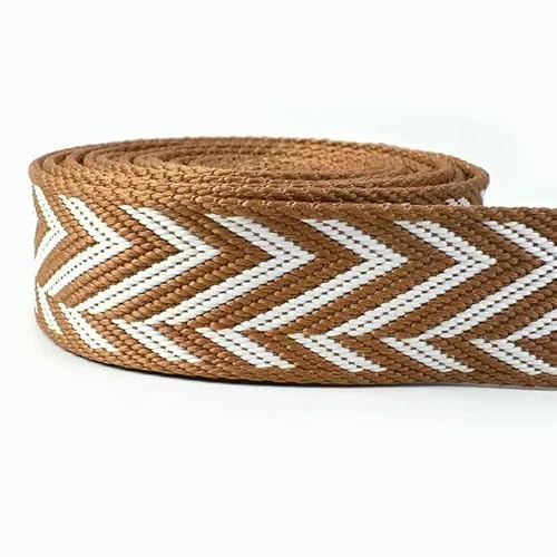 2 Meter 38 mm Jacquard-Gurtband für Taschengurte, ethnisches Band, Gepäckdekor, Nähen, Schrägband, DIY-Gürtel, Schuhe, Zubehör – RD197 – Hellkaffee – 38 mm – 2 Meter 2 Meter 38 mm Jacquard-Gurtband für Taschengurte, ethnisches Band, Gepäckdekor, Nähen, Schrägband, DIY-Gürtel, Schuhe, Zubehör – RD197 – Hellkaffee – 38 mm – 2 Meter von AYHTUD