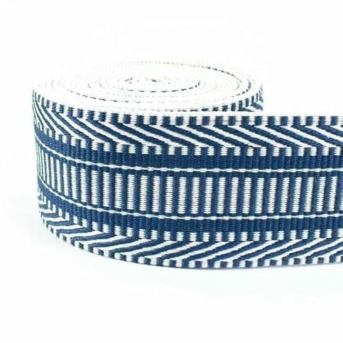 2 Meter 38 mm Jacquard-Gurtband für Taschengurte, ethnisches Band, Gepäckdekor, Nähen, Schrägband, DIY-Gürtel, Schuhzubehör, RD155, Blau, 38 mm, 2 Meter 2 Meter 38 mm Jacquard-Gurtband für Taschengurte, ethnisches Band, Gepäckdekor, Nähen, Schrägband, DIY-Gürtel, Schuhzubehör, RD155, Blau, 38 mm, 2 Meter von AYHTUD