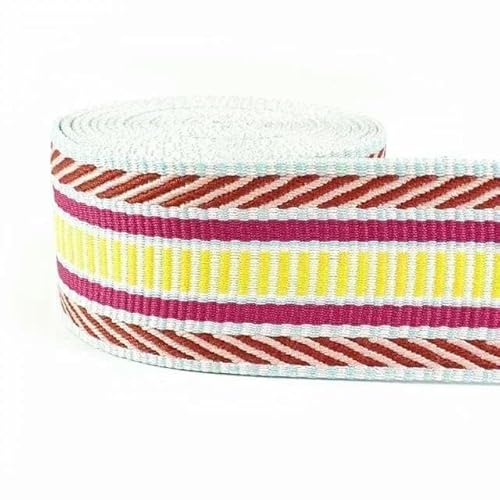 2 Meter 38 mm Jacquard-Gurtband für Taschengurte, ethnisches Band, Gepäckdekor, Nähen, Schrägband, DIY-Gürtel, Schuhzubehör, RD155, Pink, 38 mm, 2 Meter 2 Meter 38 mm Jacquard-Gurtband für Taschengurte, ethnisches Band, Gepäckdekor, Nähen, Schrägband, DIY-Gürtel, Schuhzubehör, RD155, Pink, 38 mm, 2 Meter von AYHTUD